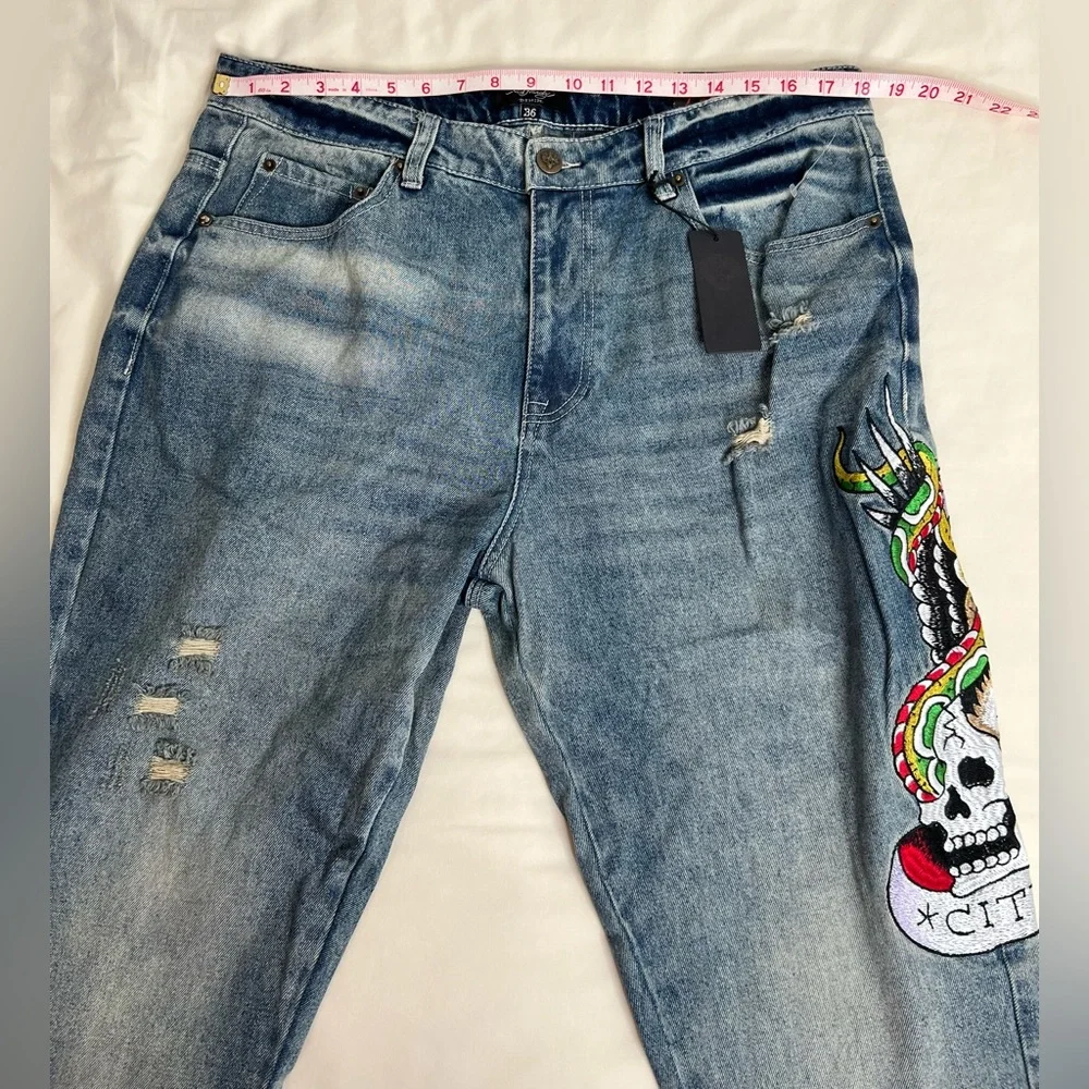 Ed Hardy New York City Blue Slim Fit Size 36